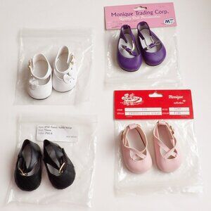 Bundle of 4 New Pairs Doll Shoes fits 18" American Girl Dolls & Other 18" Dolls